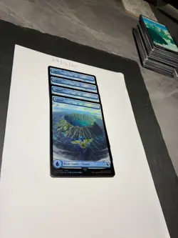 Magic the Gathering MTG Island Full Art x4 Land Chocobo Track FOIL Cards NM/M - Image 2