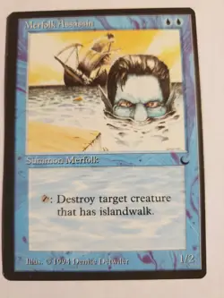MTG Merfolk Assassin The Dark Regular Uncommon Magic The Gathering - Image 1