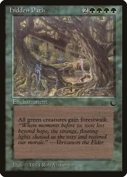 Hidden Path 1x MtG The Dark DRK MODERATELY PLAYED - Image 1