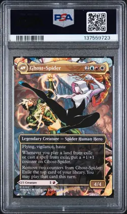 PSA 10 Gwen Stacy (0202) (Borderless) Marvel's Spider-Man MTG Gem Mint 10 - Image 2