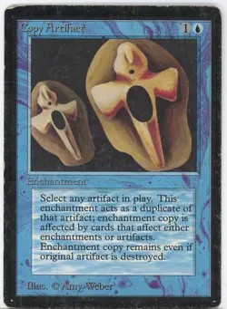 Copy Artifact - Beta Edition - MP Magic MTG English Edge Wear - Image 1