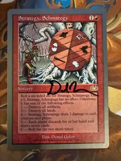 MTG Artist Proof - Unglued Strategy Schmategy - Signed Daniel Gelon RARE - Image 2