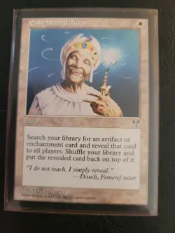 MTG ENLIGHTENED TUTOR Mirage Magic The Gathering White 1996 LP - Image 1