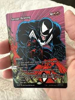 MTG Card Savage Beating (Borderless) Marvel Universe Eternal-Legal Regular M0026 - Image 2