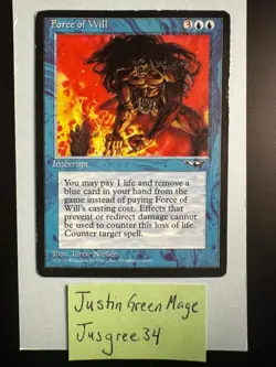 2 Force of Will - Alliances - MTG Magic the Gathering - Moderately/Heavy Played - Image 3