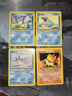 Neo Genesis 4 Card Marill, Totodile, Mantine, Cyndaquil Pokemon Vintage HP - Image 1