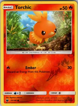 Torchic (25) 25/168 SM - Celestial Storm Pokemon TCG LP-NM - Image 1