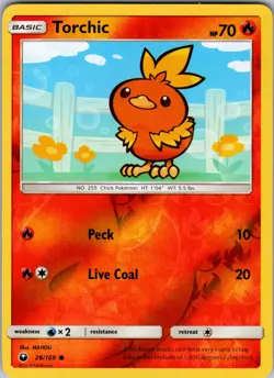 Torchic (26) 26/168 SM - Celestial Storm Pokemon TCG LP-NM - Image 1