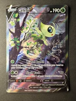 Celebi V Alternate Art Pokemon TCG SWSH Fusion Strike Ultra Rare Card 245/264 - Image 1