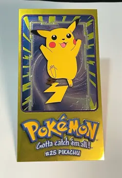 1999 Topps POKEMON JUMBO PIKACHU CHROME CARD ~ Vintage 1 of 5 ~ Holo FOIL - Image 3