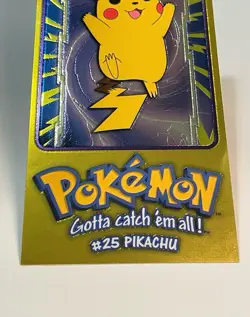 1999 Topps POKEMON JUMBO PIKACHU CHROME CARD ~ Vintage 1 of 5 ~ Holo FOIL - Image 4
