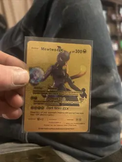 2020 Pokemon Mewtwo GX hp 300 Gold Card (RARE) - Image 1
