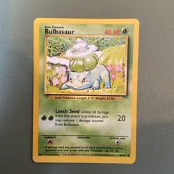 Pokemon TCG Bulbasaur Base Set 44/102 Regular NEAR MINT NM - Image 1