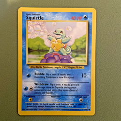 Squirtle 63/102 Base Set - Common Pokemon Card 1999 WOTC - NEAR MINT NM - Image 1