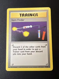 Item Finder 74/102 Base Set Pokemon TCG 1999 Vintage Trading Card Rare Collectib - Image 1
