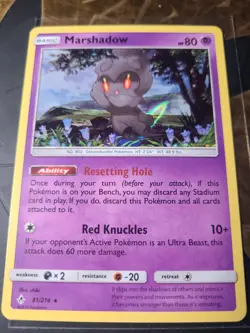 Pokemon TCG Marshadow Unbroken Bonds 81/214 Holo Holo Rare - Image 1
