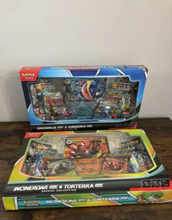 Pokemon Greninja Ex & Kingdra Ex Incineroar Ex & Torterra Ex Special Collection - Image 1