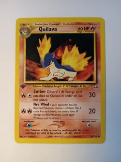 Quilava 1st Edition 46/111 Neo Genesis Pokemon TCG 2000 LP Free Shipping!! - Image 1