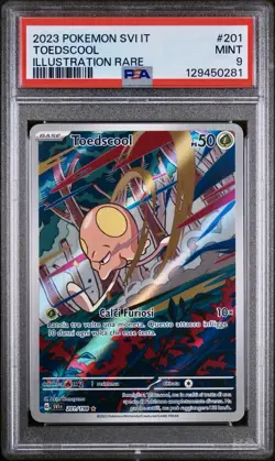 POKEMON PSA 9 TOEDSCOOL ILLUSTRATION RARE 201/198 SCARLATTO E VIOLETTO ITALIANO - Image 1