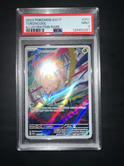 POKEMON PSA 9 TOEDSCOOL ILLUSTRATION RARE 201/198 SCARLATTO E VIOLETTO ITALIANO - Image 5