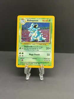 Pokemon TCG Jungle Nidoqueen No Symbol Holo Card 7/64 Played 1999 Vintage - Image 1