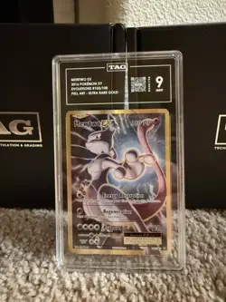 Pokemon TCG Mewtwo EX (Full Art) 103/108 Evolutions Ultra Rare Holo TAG Grade 9 - Image 3