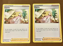 Pokemon! Caitlin x 2 - Regular Uncommon - Chilling Reign - 132/198 - NM - Image 1