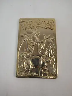 Pokemon Charizard 23k Gold Plated Trading Card 1999 Burger King Limited Edition - Image 1