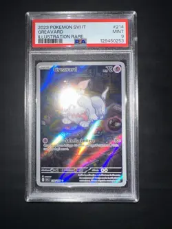 POKEMON PSA 9 GREAVARD ILLUSTRATION RARE 214/198 SCARLATTO E VIOLETTO ITALIANO - Image 5