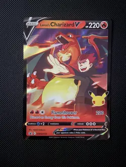 Lance's Charizard V SWSH133 Sword & Shield Black Star Promo Holo Pokemon Card NM - Image 1