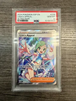 2024 POKEMON SSP EN-SURGING SPARKS ULTRA RARE #234 LISIA'S APPEAL PSA 10 - Image 1