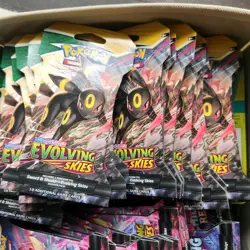 POKEMON EVOLVING SKIES SLEEVED BOOSTER PACK - RANDOM ART - FACTORY SEALED - Image 1