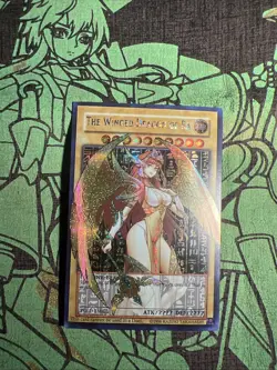 Winged Dragon Of Ra Girl Egyptian God Cards ACG Waifu Card Holo Anime Yugioh Hot - Image 1