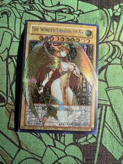 Winged Dragon Of Ra Girl Egyptian God Cards ACG Waifu Card Holo Anime Yugioh Hot - Image 2
