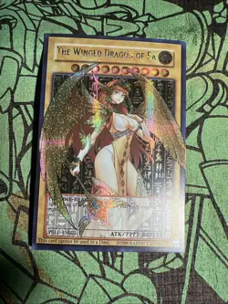 Winged Dragon Of Ra Girl Egyptian God Cards ACG Waifu Card Holo Anime Yugioh Hot - Image 3