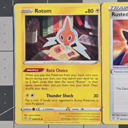 Rotom Connecting Miscut Error Pokemon Card Shining Fates Rusted Shield Near Mint - Image 2