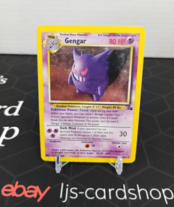Gengar Fossil 5/62 Holo Rare Damaged Unlimited Pokemon Card T1 - Image 1