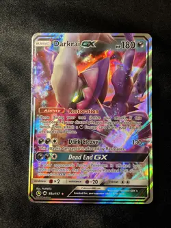 Pokemon Card Darkrai GX 88a/147 Shiny Alt Art Burning Shadows HOLO RARE - NM/VLP - Image 1