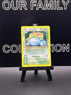 Pokemon TCG Venusaur Base Set Holo Unlimited Rare Card 15/102 Vintage Old School - Image 1