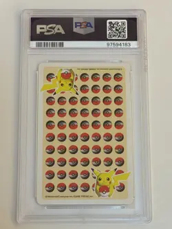 1998 Pokemon Stadium Yellow Poker Card Pikachu Ace Of Spades PSA 10 - Image 2