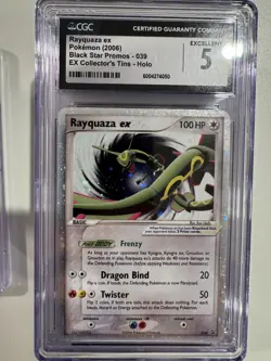 2006 Pokemon Card Black Star Promos 039 Holo Rayquaza ex PSA CGC 5 - Image 1