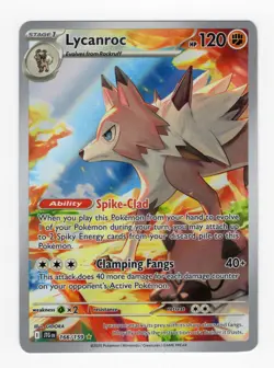 Pokemon Cards Lycanroc 166/159 Journey Together Illustration Rare NM - Image 1