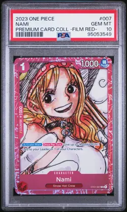 PSA 10 Gem Mint Nami ST01-007 2023 Premium Card Collection Film Red One Piece - Image 1