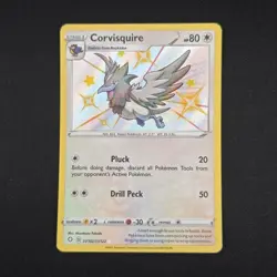 Pokemon TCG Card Corvisquire SV102/SV122 Shining Fates Holo Rare - NM - Image 1