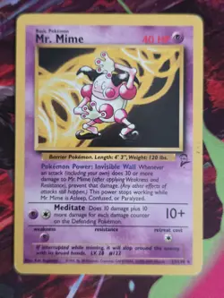 Mr. Mime 27/130 Base Set 2 Rare Pokemon Card - Image 1