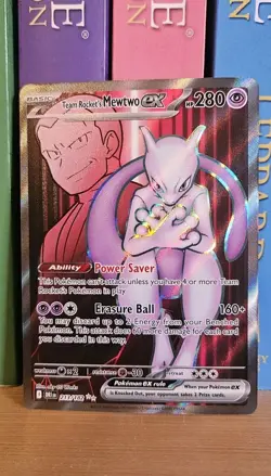 Pokemon TCG Team Rockets Mewtwo EX Card 213/182 Destined Rivals English Edition - Image 1