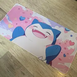 Snorlax Rubber Playmat Play Mat For Tcg Trading Card Game Pokemon Kawaii Cute - Image 1