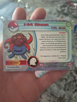 1999 Pokemon Topps Gloom #44 Red Logo TV Animation Edition Vintage Card - Image 2