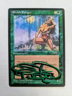 MTG ALLIANCES Elvish Ranger SHADOW SIGNED BY TERESE NIELSEN - Image 1