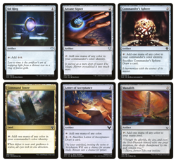 MTG - 6 x Different Mana Rock Artifacts - for Commander deck builds - M/NM - Image 1